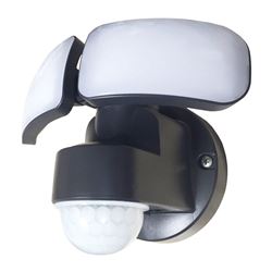 PowerZone O-OV-2200M-PB Security Light, 110/240 V, 24 W, 2-Lamp, LED Lamp, Daylight Light, 2400 Lumens 