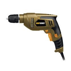 ROCKWELL Shop SS3003 Electric Drill, 4.5 A, 3/8 in Chuck, Keyless Chuck, 10 ft L Cord 