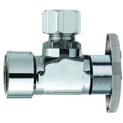 Plumb Pak PP20051LF Shut-Off Valve, 1/2 x 3/8 in Connection, FIP x Compression, Brass Body 
