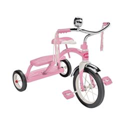RADIO FLYER 33P Dual Deck Tricycle, 2-1/2 to 5 years, Steel Frame, 12 x 1-1/4 in Front Wheel, Pink 