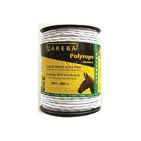 Zareba PR656W6-Z Polyrope, 6-Conductor, Stainless Steel Conductor, White, 656 ft L 