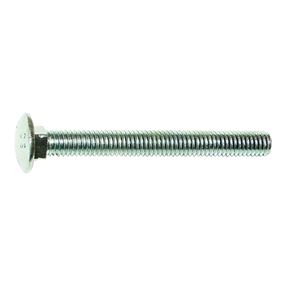 MIDWEST FASTENER 01085 Carriage Bolt, 5/16-18 in Thread, NC Thread, 5 in OAL, Zinc, 2 Grade