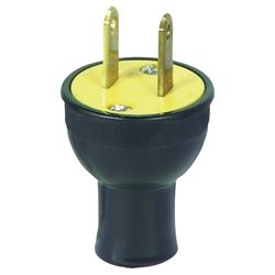 Eaton Wiring Devices BP3123BK Electrical Plug, 2 -Pole, 15 A, 125 V, NEMA: NEMA 1-15, Black 