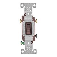 Eaton Wiring Devices 1303-7B-BOX Toggle Switch, 15 A, 120 V, Polycarbonate Housing Material, Brown 10 Pack 
