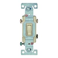 Eaton Wiring Devices 1303-7V Toggle Switch, 15 A, 120 V, Polycarbonate Housing Material, Ivory 