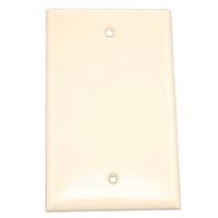 Leviton 80514-T Blank Wallplate, 3-1/8 in L, 4-7/8 in W, 1/4 in Thick, 1 -Gang, Plastic, Light Almond 