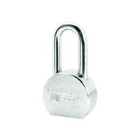 American Lock A701KA#27244 Padlock, Keyed Alike Key, 7/16 in Dia Shackle, 2 in H Shackle, Steel Body, Chrome 