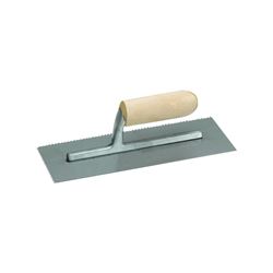 QLT 971 Trowel, 11 in L, 4-1/2 in W, V Notch, Straight Handle 