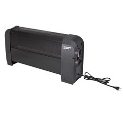 PowerZone DL12C Baseboard Heater, 12.5 A, 120 V, 750/1500 W, 5118.2 Btu Heating, 2-Heating Stage, Black 