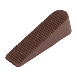 Prosource FE-50924-PS Door Stop, 1 in W x 4 in L x-1/4 in H Projection, Rubber, Brown 