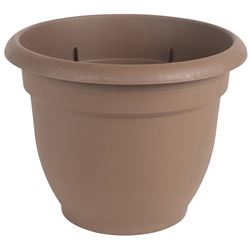 Bloem 20-56306CH Self-Watering Planter, 6 in Dia, 6-1/2 in W, Round, Plastic, Chocolate 10 Pack 