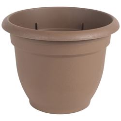 Bloem 20-56308CH Self-Watering Planter, 8 in Dia, 8-3/4 in W, Round, Plastic, Chocolate 10 Pack 