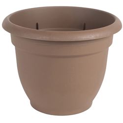 Bloem 20-56316CH Self-Watering Planter, 16 in Dia, 17-3/4 in W, Round, Plastic, Chocolate 