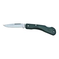 CASE 00254 Pocket Knife, Stainless Steel Blade, 1-Blade, Black Handle 