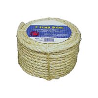 T.W. Evans Cordage 23-210 Rope, 1/4 in Dia, 100 ft L, 900 lb Working Load, Sisal