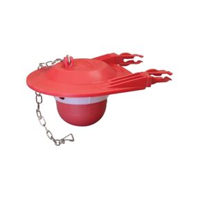 Korky 3060BP Toilet Flapper, Specifications: 3 in, Rubber, Red, For: Large 3 in Flush Valves and Toilets