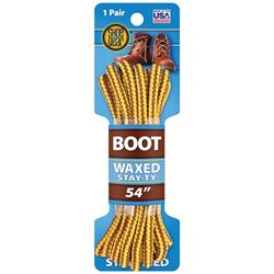 Shoe Gear 1N311-04 Boot Lace, Round, Brown/Gold, 54 in L 