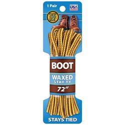 Shoe Gear 1N311-02 Boot Lace, Round, Brown/Gold, 72 in L 