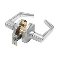 Tell Manufacturing CL100011 Entry Lever, Turnbutton Lock, Satin Chrome, Steel, 2 Grade 
