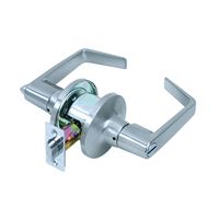 Tell Manufacturing CL100199 Privacy Lever Lockset, Satin Chrome, Steel, Reversible Hand 