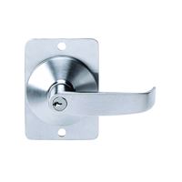 Tell Manufacturing EX100005 Entry Lever Trim, Satin, Reversible Hand 