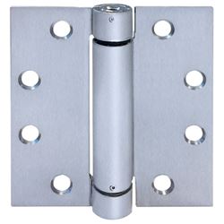 Tell Manufacturing HG100318 Spring Hinge, Stainless Steel, Satin, Fixed Pin, Wall Mounting 