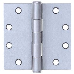 Tell Manufacturing HG100324 Ball Bearing Plain Hinge, 3-1/2 in H Frame Leaf, Stainless Steel, Satin, Removable Pin 