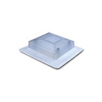 Duraflo 5975C Shed Light Roof Vent, 19.44 in OAW, 75 sq-in Net Free Ventilating Area, Polypropylene, Translucent 