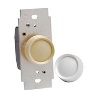Leviton R00-RDL06-0TW Rotary Dimmer, 120 V, 600 W, CFL, Halogen, Incandescent, LED Lamp, 3-Way, White 