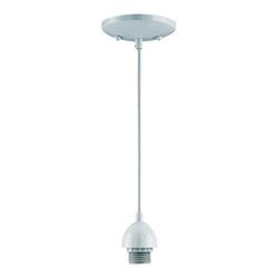Westinghouse 7028600 Mini Pendant Light Fixture, 1-Lamp, Incandescent Lamp, White Fixture 