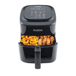 NUWAVE Brio 37061 Air Fryer, 7.25 qt Capacity, 1800 W, LED Touch Pad Control, Black 