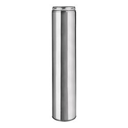 SELKIRK 206036U Chimney Pipe, 8 in OD, 36 in L, Stainless Steel 