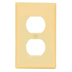 Eaton Wiring Devices BP5132V Wallplate, 4-1/2 in L, 2-3/4 in W, 1 -Gang, Nylon, Ivory, High-Gloss, Flush Mounting 5 Pack 