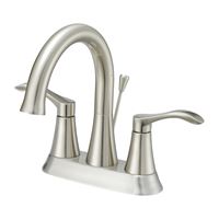 Boston Harbor F51A0073NP Lavatory Faucet, 1.2 gpm, 2-Faucet Handle, 1, 3-Faucet Hole, Metal/Plastic, Brushed Nickel 