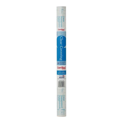Con-Tact 09F-C9993-12 Contact Paper, 9 ft L, 18 in W, Vinyl, Clear