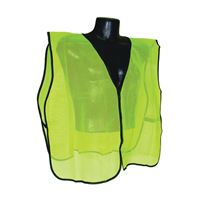 Radians SVG Non-Rated Safety Vest, One-Size, Polyester, Green/Silver, Hook-and-Loop 