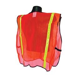 Radwear SVO1 Non-Rated Safety Vest, XL, Polyester, Green/Orange/Silver, Hook-and-Loop 