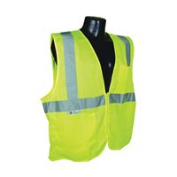 Radians SV2ZGM-XL Economical Safety Vest, XL, Unisex, Fits to Chest Size: 28 in, Polyester, Green/Silver, Zipper 