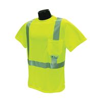 RADWEAR ST11-2PGS-2X Safety T-Shirt, 2XL, Polyester, Green, Short Sleeve, Pullover Closure 