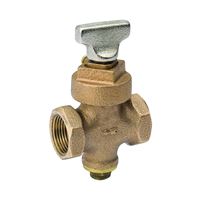Southland 105-904NL Stop and Drain Valve, 3/4 in Connection, FPT x FPT, Brass Body 