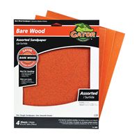Gator 4461 Sanding Sheet, 11 in L, 9 in W, Garnet Abrasive, Paper Backing 