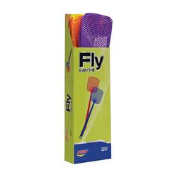 Pic 274 Fly Swatter, 5 in L Mesh, 3-1/2 in W Mesh, Plastic Mesh, Pack of 24 
