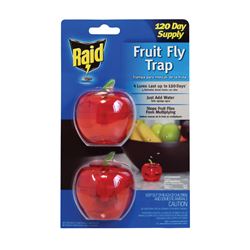 Raid 2PK-FFTA-RAID Fruit Fly Trap, Solid, Sweetish, 2/PK 
