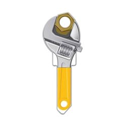 Lucky Line Key Shapes Series B123S Key Blank, Brass, Enamel, For: Schlage Locks 5 Pack 