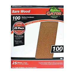 Gator 3276 Sanding Sheet, 11 in L, 9 in W, 100 Grit, Garnet Abrasive 25 Pack 