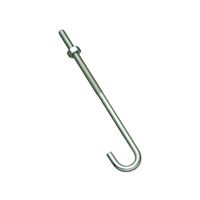 National Hardware 2195BC Series N232-900 J-Bolt, 1/4 in Thread, 3 in L Thread, 6 in L, 100 lb Working Load, Steel, Zinc 10 Pack 
