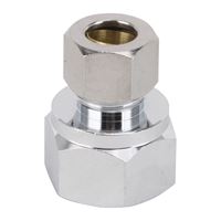 Exclusively Orgill PMB-259-3L Water Supply Connector, 1/2 x 3/8 in, FIP x Compression, Brass, Chrome 