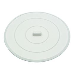 Danco 89042 Sink Stopper, Flat Suction, Rubber, White, For: Universal Bathroom and Kitchen Sink 