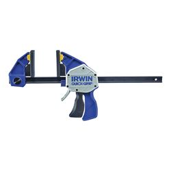 IRWIN QUICK-GRIP 1964712/2021412N Bar Clamp/Spreader, 600 lb, 12 in Max Opening Size, 3-5/8 in D Throat 