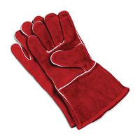 Imperial KK0159 Fireplace Gloves, Cowhide Leather Lining, Cowhide Leather, Red 